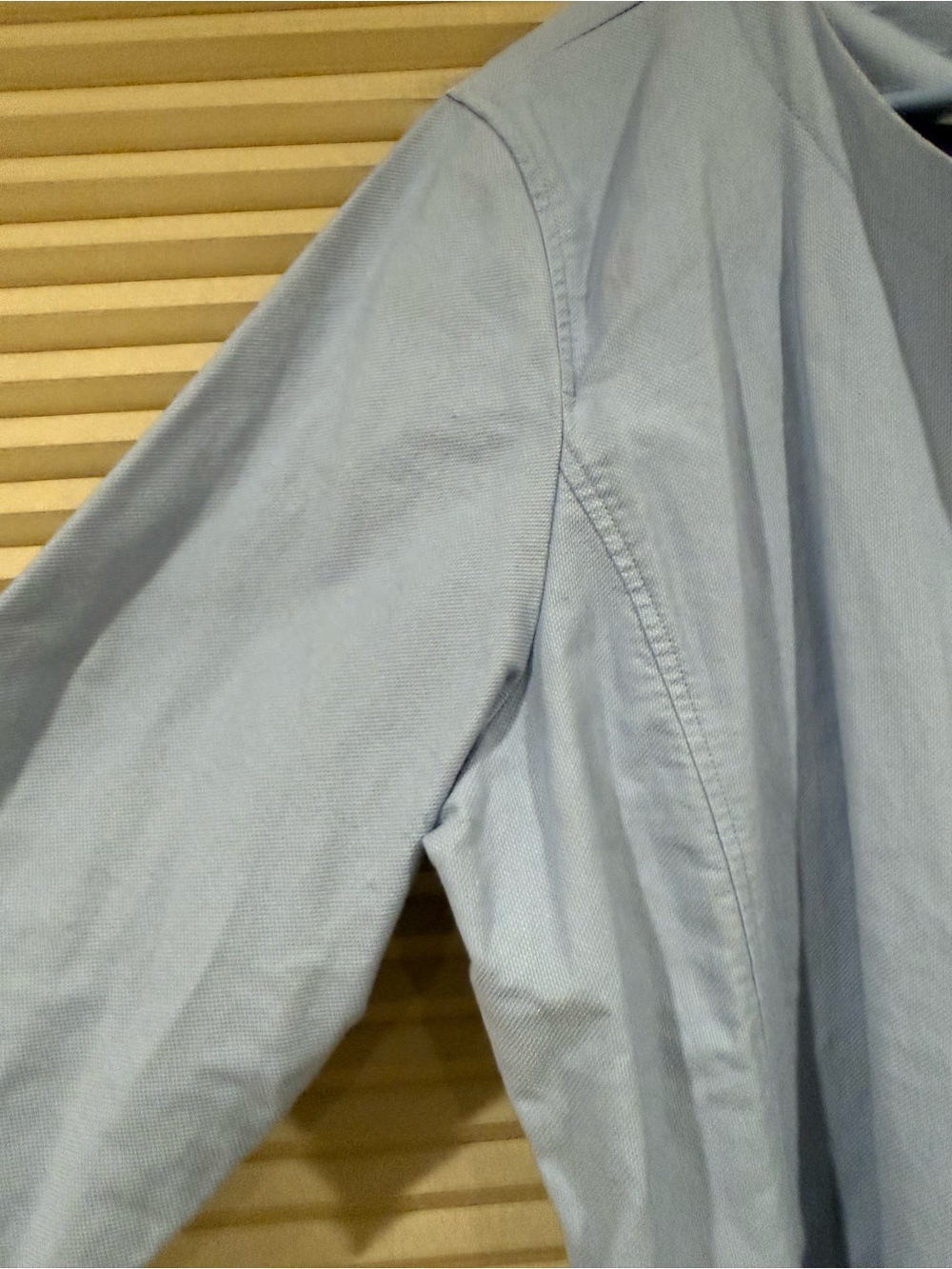 Eileen Fisher Powder Blue Cotton Blend Jacket - Picture 6 of 9